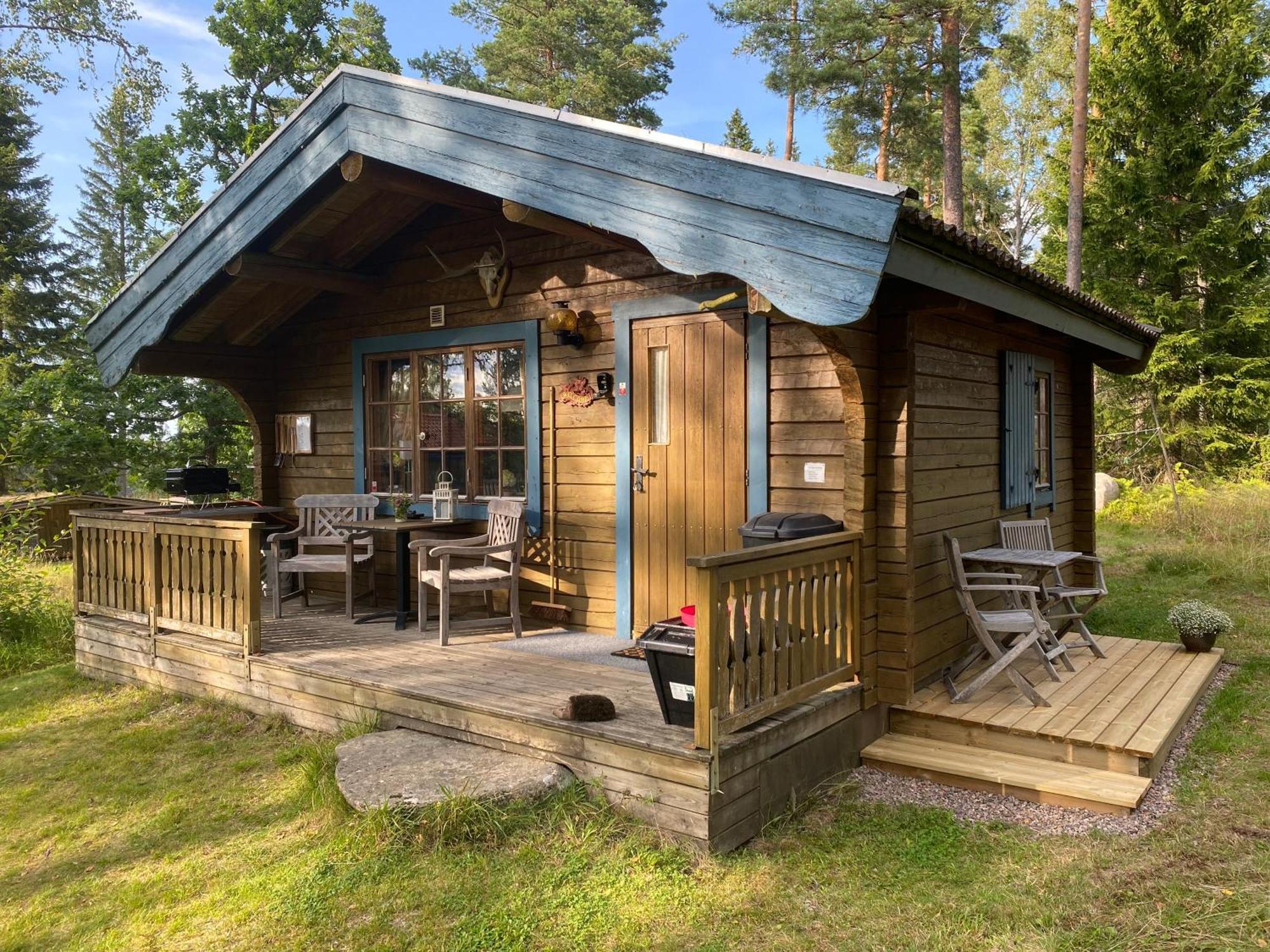 Timrad Stuga I Kanten Av Skogen Med Spa Moejlighet Мулшьо Екстер'єр фото